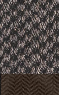 Sisal belize 035 anthracite tæppe med kantbånd i arabica
